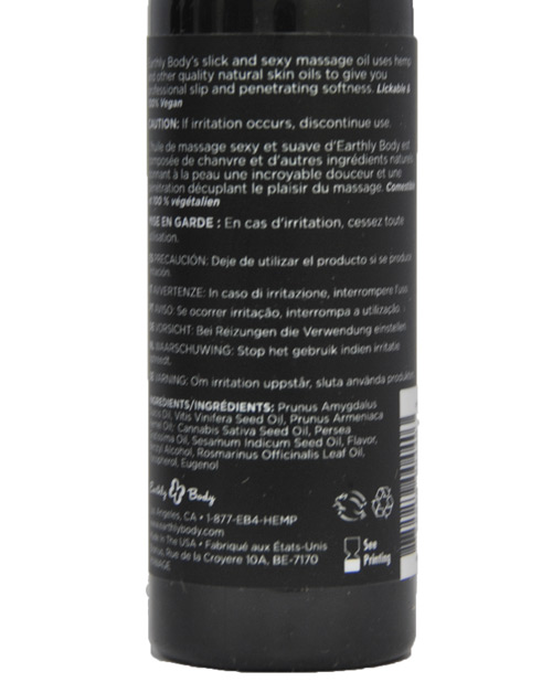 Thumbnail for Earthly Body Edible Massage Oil - 2 oz Cherry