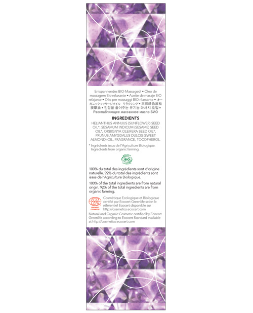 Thumbnail for EXSENS of Paris Organic Massage Oil w/Stones - Amethyst Sweet Almond