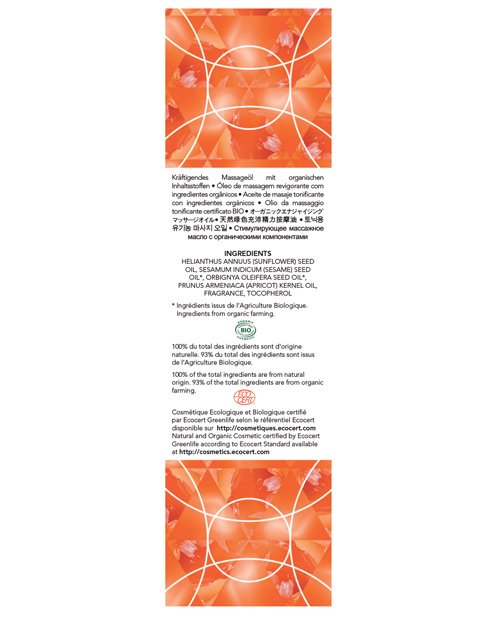 Thumbnail for EXSENS of Paris Organic Massage Oil w/Stones - Carnelian Apricot