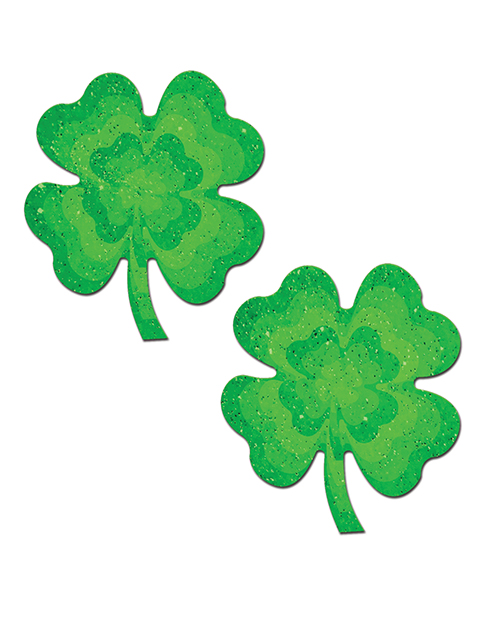 Thumbnail for Pastease Four Leaf Clover Glitter Velvet Pumping Shamrock - Green O/S