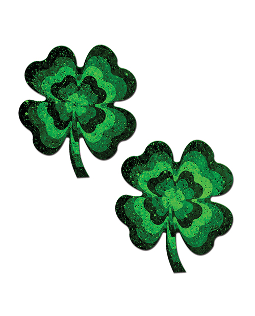Thumbnail for Pastease Four Leaf Clover Glitter Velvet Pumping Shamrock - Green O/S