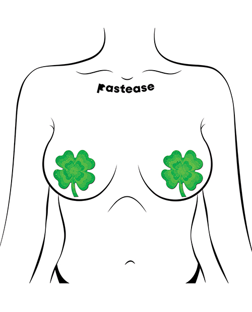 Thumbnail for Pastease Four Leaf Clover Glitter Velvet Pumping Shamrock - Green O/S