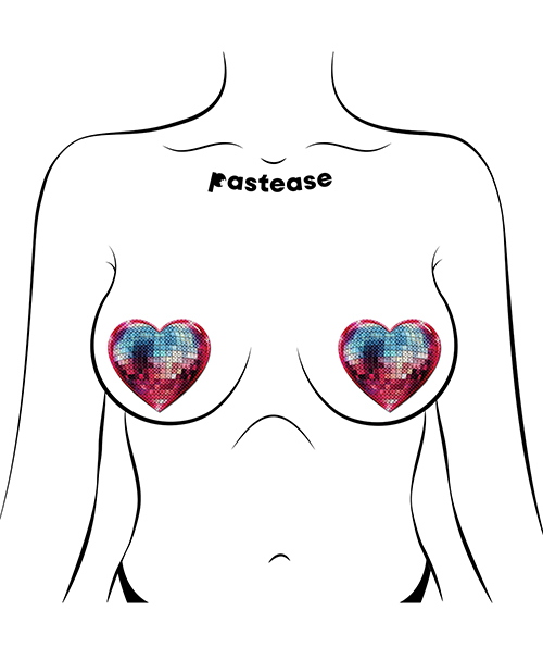 Thumbnail for Pastease Sparkling Discoball Heart - Blue and Pink O/S