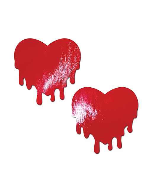 Thumbnail for Pastease Faux Leather Melty Heart - Red O/S