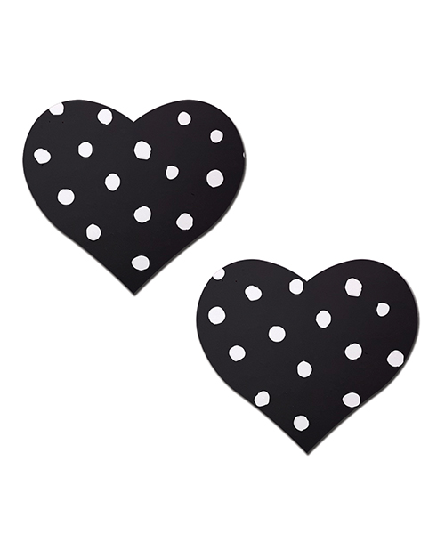 Thumbnail for Pastease Heart w/Polka Dot - White/Black O/S