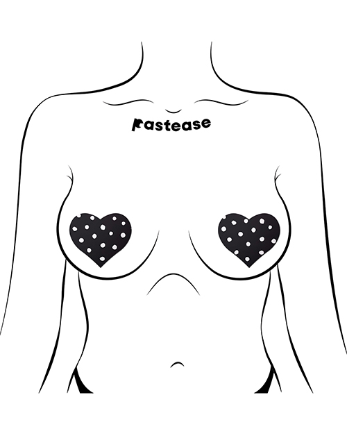 Thumbnail for Pastease Heart w/Polka Dot - White/Black O/S