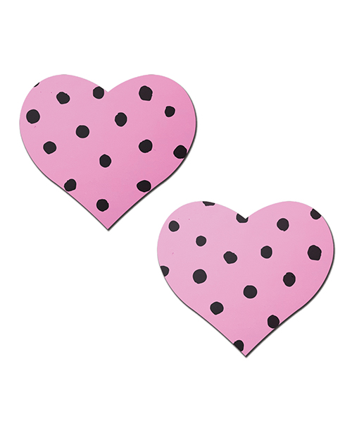 Thumbnail for Pastease Heart w/Polka Dot - Pink/Black O/S