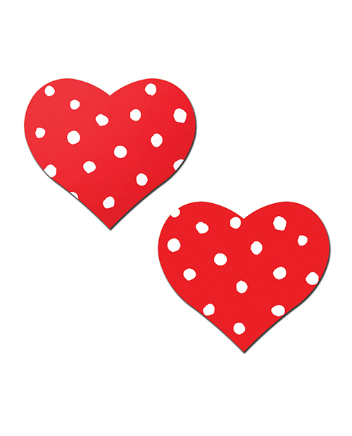 Thumbnail for Pastease Heart w/Polka Dot - Red/White O/S