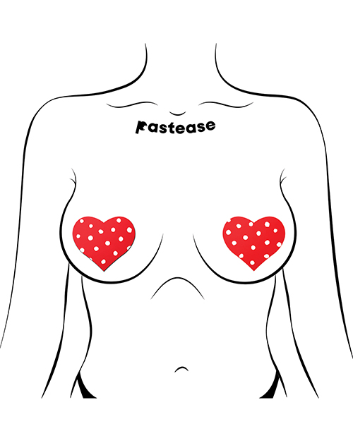 Thumbnail for Pastease Heart w/Polka Dot - Red/White O/S