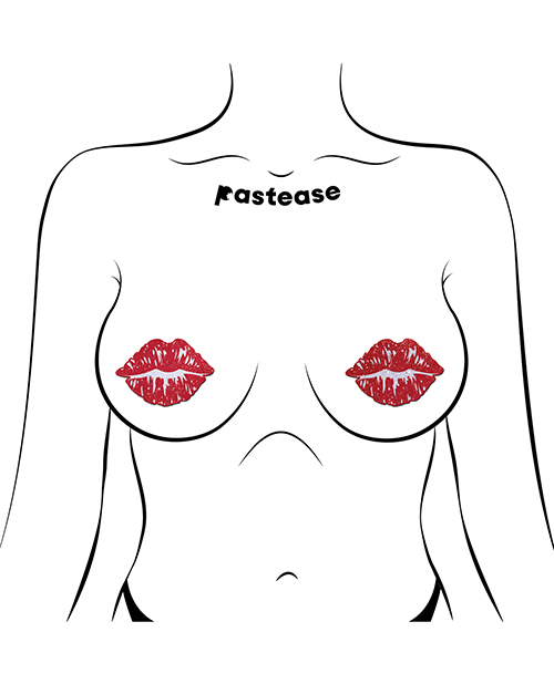 Thumbnail for Pastease Premium Sparkle Kissing Lips - Red O/S