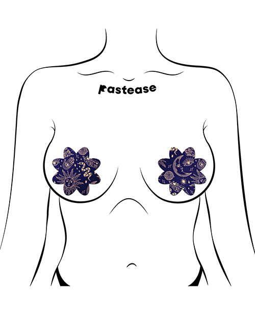 Thumbnail for Pastease Midnight Celestial Sun &amp; Moon Petal - Black/White O/S