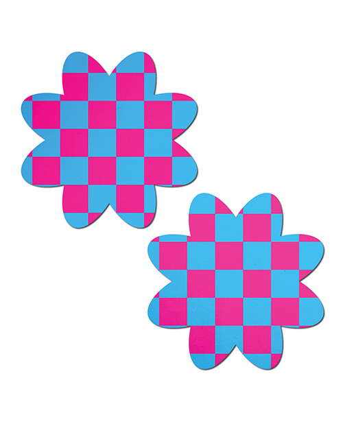 Thumbnail for Pastease Neon Checkered Petal - Pink/Blue O/S