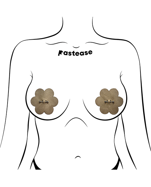 Thumbnail for Pastease Pierced Flower Breast Petal w/Barbell Piercing - Nude O/S