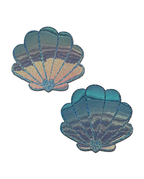 Thumbnail for Pastease Opalescent Mermaid Shells - Seafoam Blue O/S