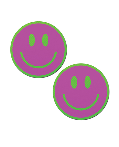 Thumbnail for Pastease Neon Green Glow-in-the-Dark Smiley Face - Pink O/S