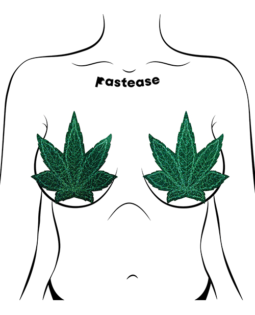 Thumbnail for Pastease Coverage Glitter Pot Leaf- Green O/S