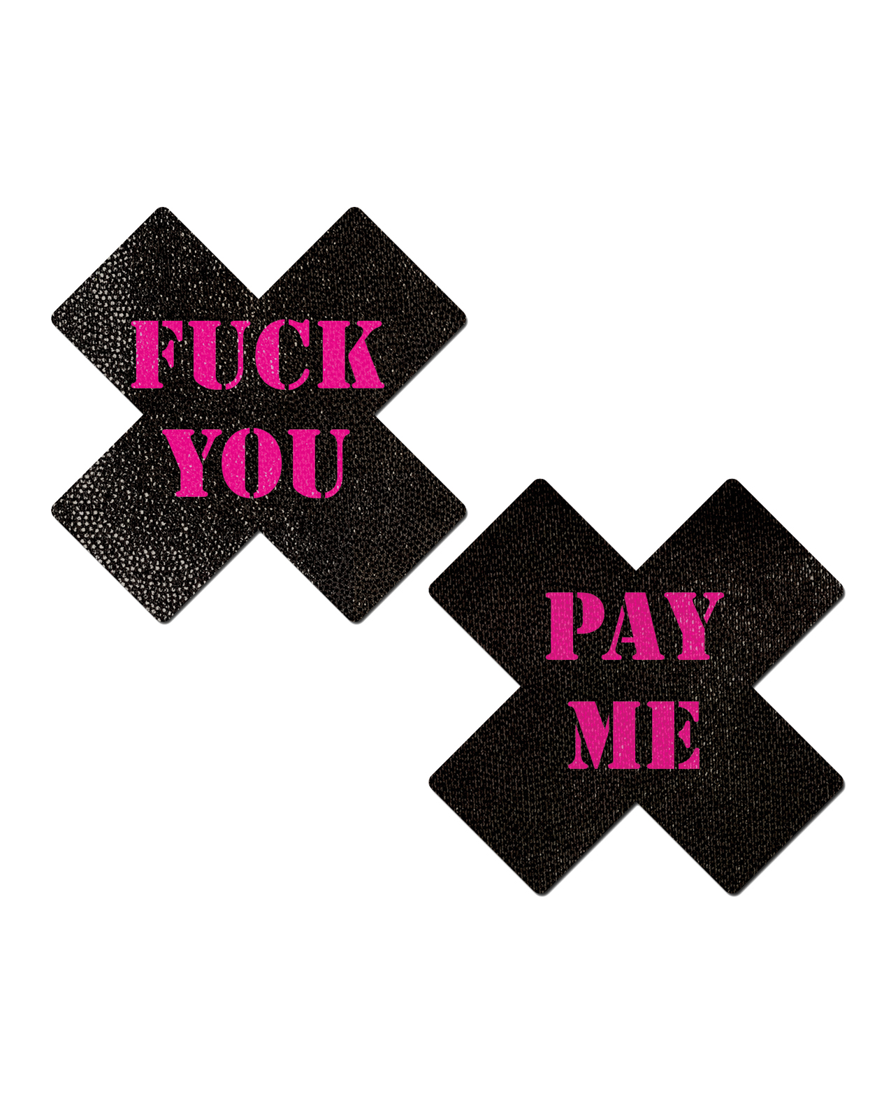 Thumbnail for Pastease Fuck You Pay Me Cross - Black/Pink O/S
