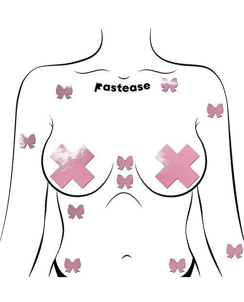 Thumbnail for Pastease Mini Faux Leather Bows - Baby Pink Pack of 8