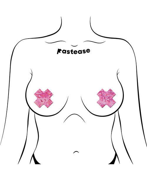Thumbnail for Pastease Premium Petites Disco Plus X - Pink O/S Pack of 2 Pair