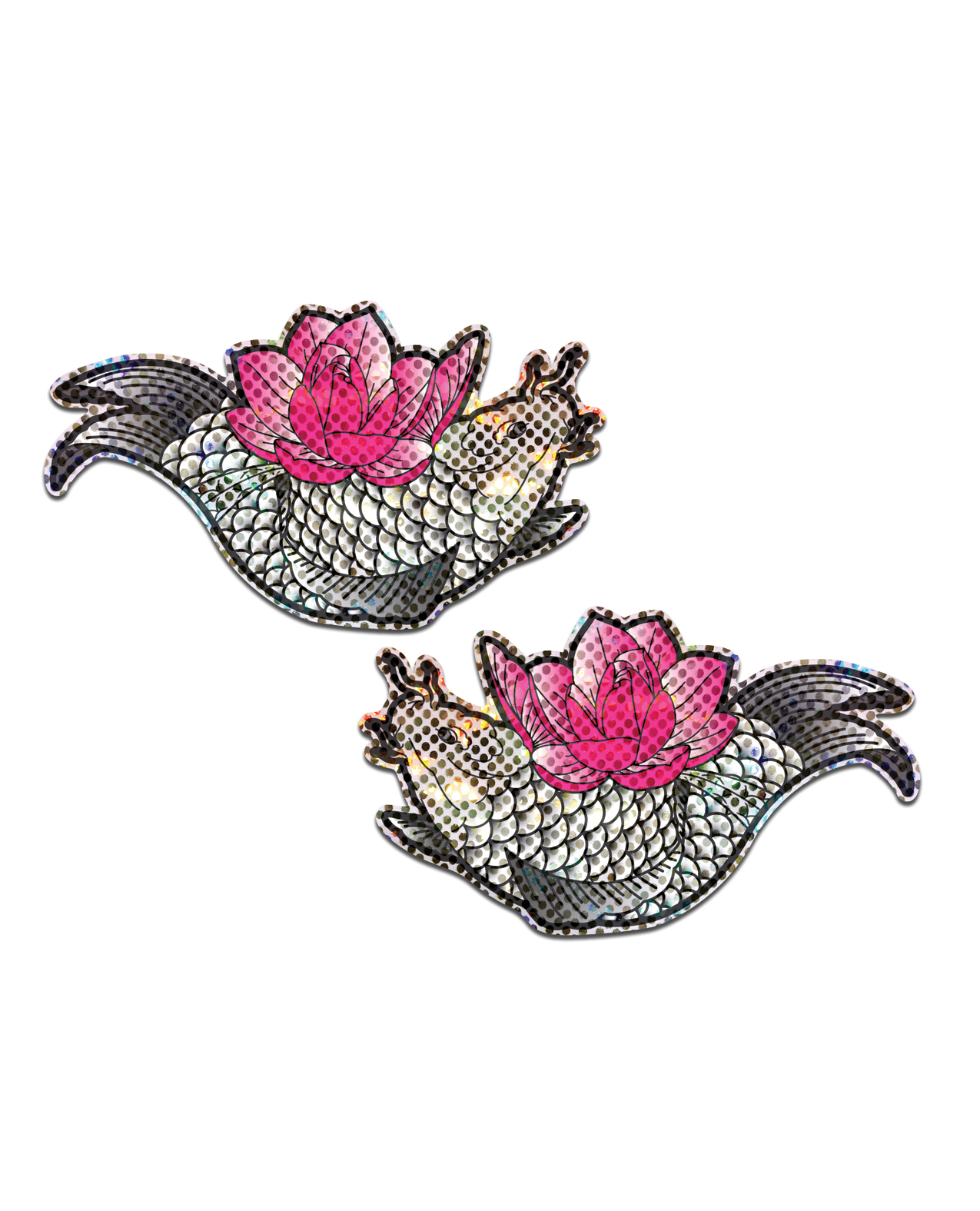 Thumbnail for Pastease Diamond Thom Disco Koi Fish & Lotus - Silver O/S