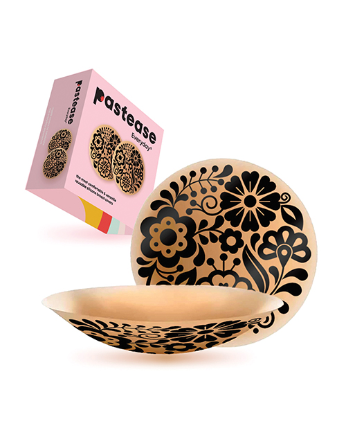 Thumbnail for Pastease HALOS Silicone Floral Nipple Covers w/Travel Box - Bloom D+ Cup 10 or More Uses