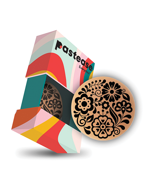 Thumbnail for Pastease HALOS Silicone Floral Nipple Covers w/Travel Box - Bloom D+ Cup 10 or More Uses