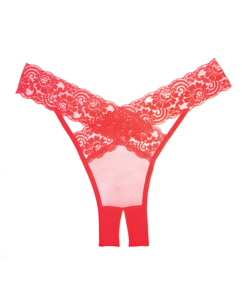 Thumbnail for Adore Sheer & Lace Desire Panty Red O/S