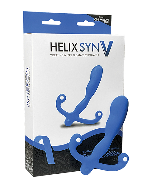 Thumbnail for Aneros Vibrating Helix Syn V Prostate Massager Special Edition - Blue