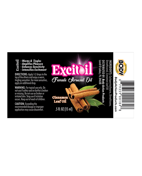 Thumbnail for Body Action Excitoil Cinnamon Arousal Oil - .5 oz