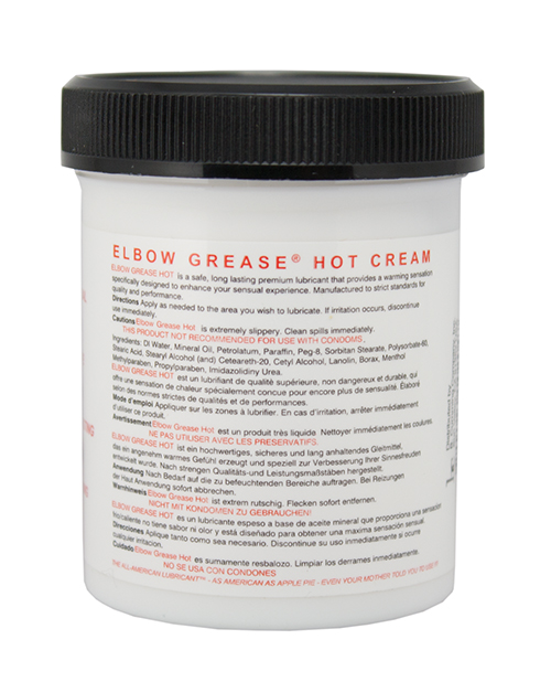 Thumbnail for Elbow Grease Hot Cream - 4 oz Jar