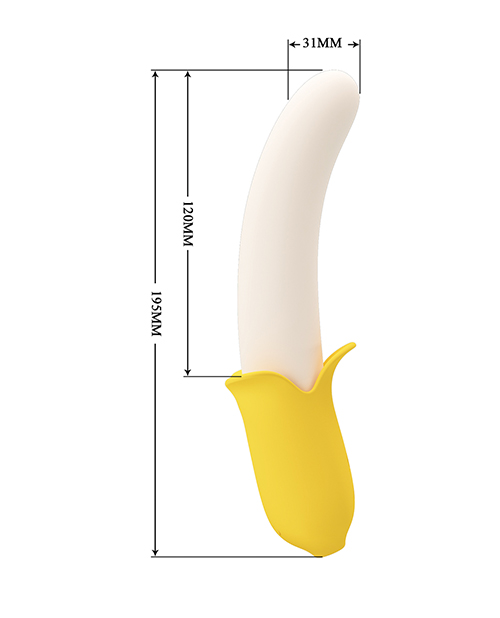 Thumbnail for Pretty Love Banana Geek Thrusting Vibrator - Yellow