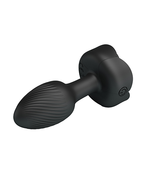 Thumbnail for Pretty Love Olman Small Butt Plug w/Multi Color Bottom Light - Black
