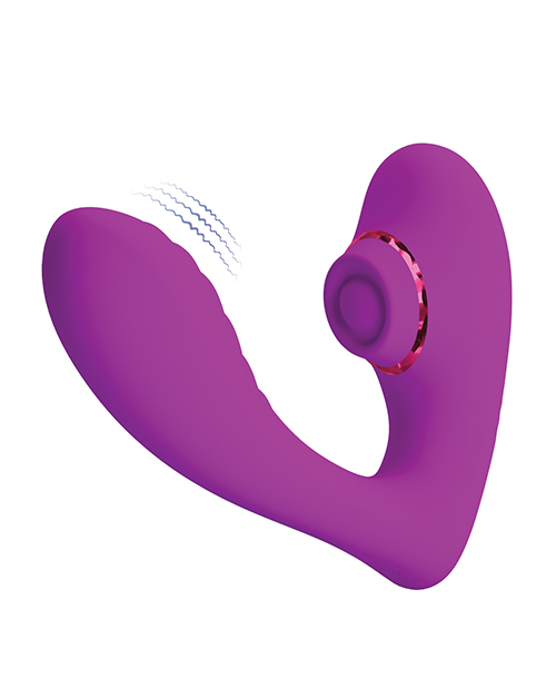 Thumbnail for Pretty Love Nauty Thumping &amp; Vibrating Insertable Vibrator - Fuchsia