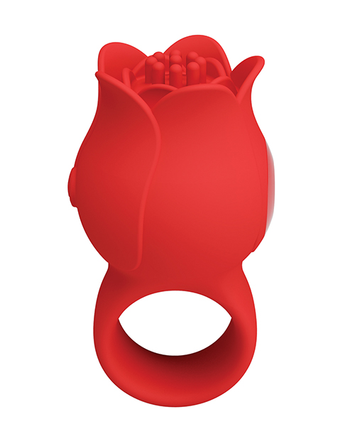 Thumbnail for Pretty Love Jae Floral Ring Finger Vibrator - Red
