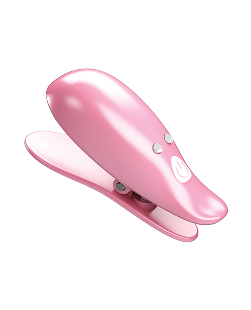 Thumbnail for Pretty Love Leaf Wireless Vibrating Nipple Clamps - Pink