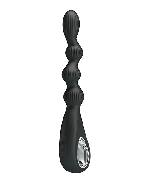 Thumbnail for Pretty Love Federer Vibrating Beaded Anal Probe - Black