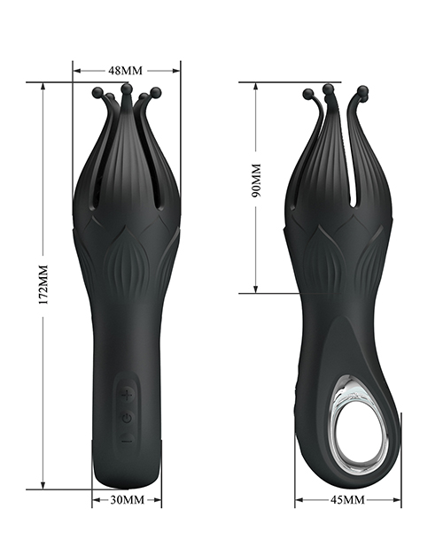 Thumbnail for Pretty Love Arella Multi Petal Stimulator - Black