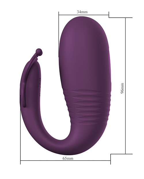 Thumbnail for Pretty Love Klay App-Enabled Thrusting Hands-Free Vibrator - Purple