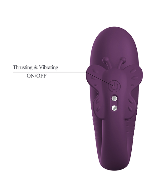 Thumbnail for Pretty Love Klay App-Enabled Thrusting Hands-Free Vibrator - Purple