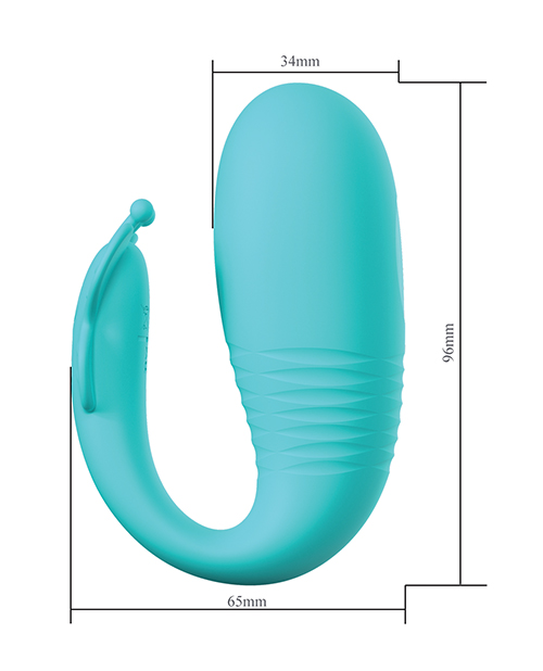 Thumbnail for Pretty Love Remi Thrusting Hands-Free Vibrator - Aqua