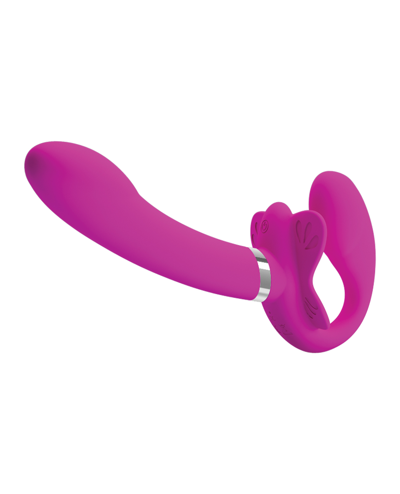 Thumbnail for Pretty Love Valerie Vibrating Strapless Strap On - Fuchsia