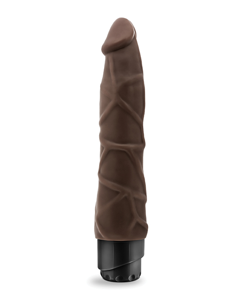 Thumbnail for Blush Dr. Skin Cock Vibe 9" Vibrating Cock - Chocolate