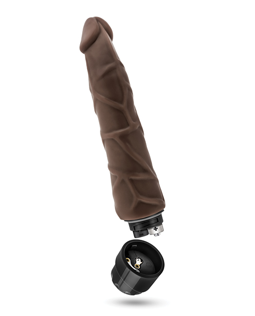 Thumbnail for Blush Dr. Skin Cock Vibe 9" Vibrating Cock - Chocolate