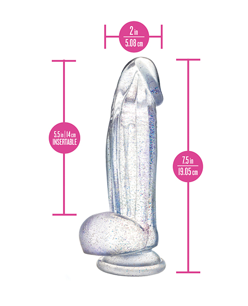 Thumbnail for Blush Naturally Yours Bling - Sparkling Clear Dildo