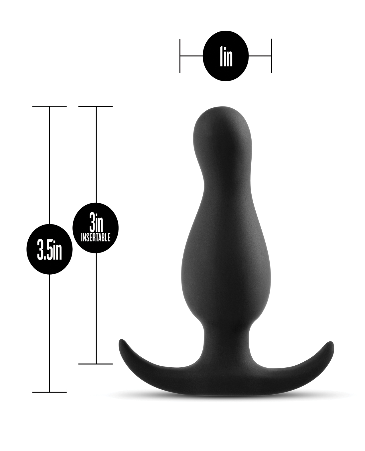 Thumbnail for Blush Anal Adventures Curve Plug - Black