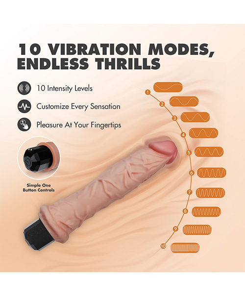 Thumbnail for Blush Dr. Skin Dr. Webber 9.75" Vibrating Dildo