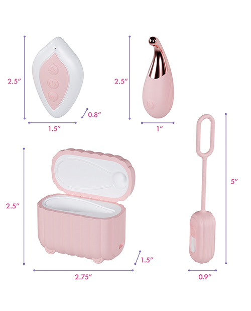 Thumbnail for Blush Play With Me Wanderlust 4 Piece Vibrator Set - Pink