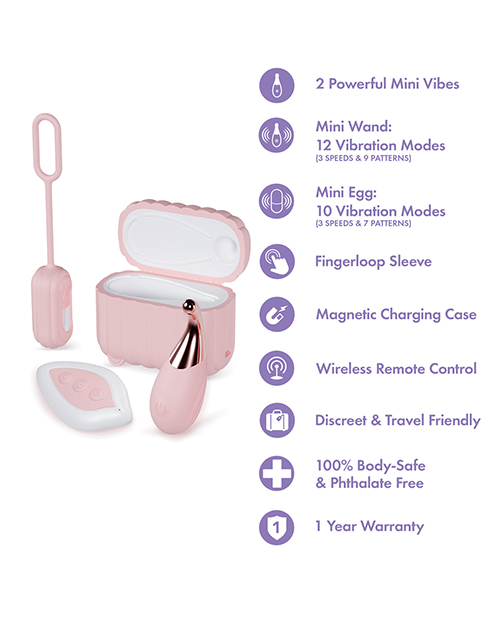 Thumbnail for Blush Play With Me Wanderlust 4 Piece Vibrator Set - Pink