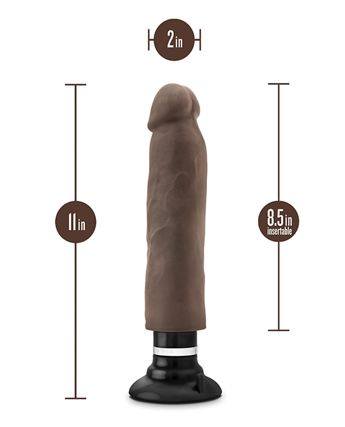 Thumbnail for Blush Au Naturel 11" Sensa Feel Magnum Vibrating Dong - Chocolate