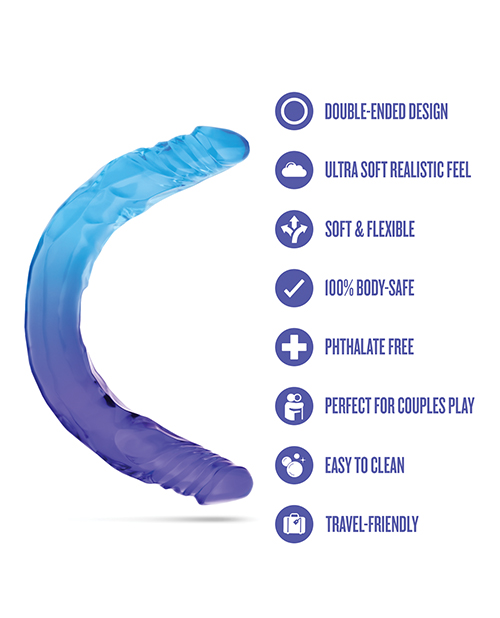 Thumbnail for Blush B Yours 14" Large Double Dong Sugar Stud - Multi Color